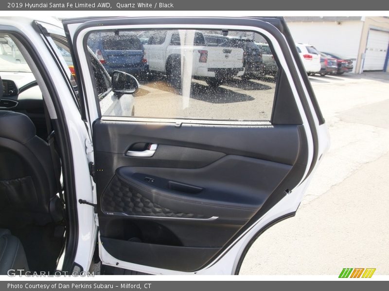 Quartz White / Black 2019 Hyundai Santa Fe Limited AWD