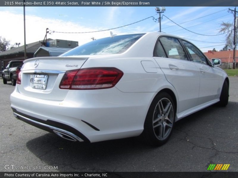 Polar White / Silk Beige/Espresso Brown 2015 Mercedes-Benz E 350 4Matic Sedan