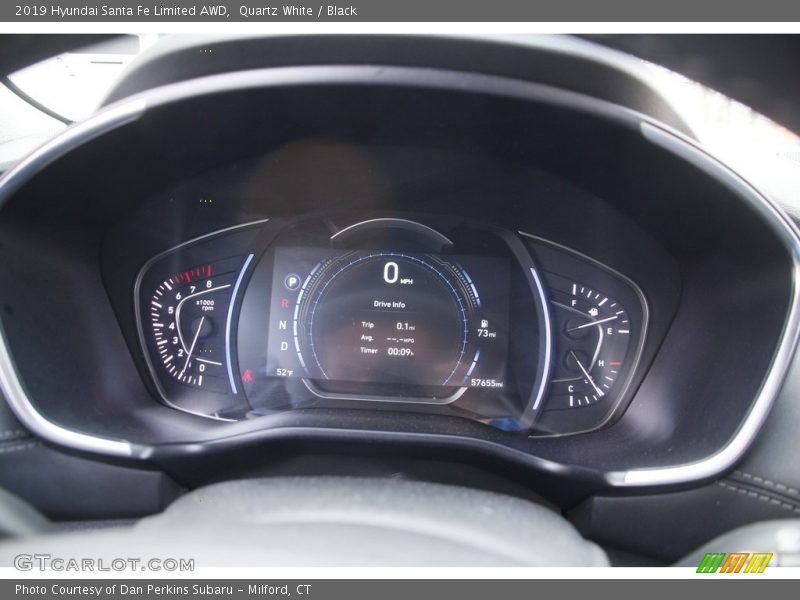 Quartz White / Black 2019 Hyundai Santa Fe Limited AWD