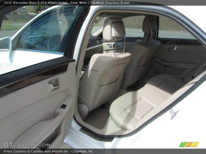 Polar White / Silk Beige/Espresso Brown 2015 Mercedes-Benz E 350 4Matic Sedan