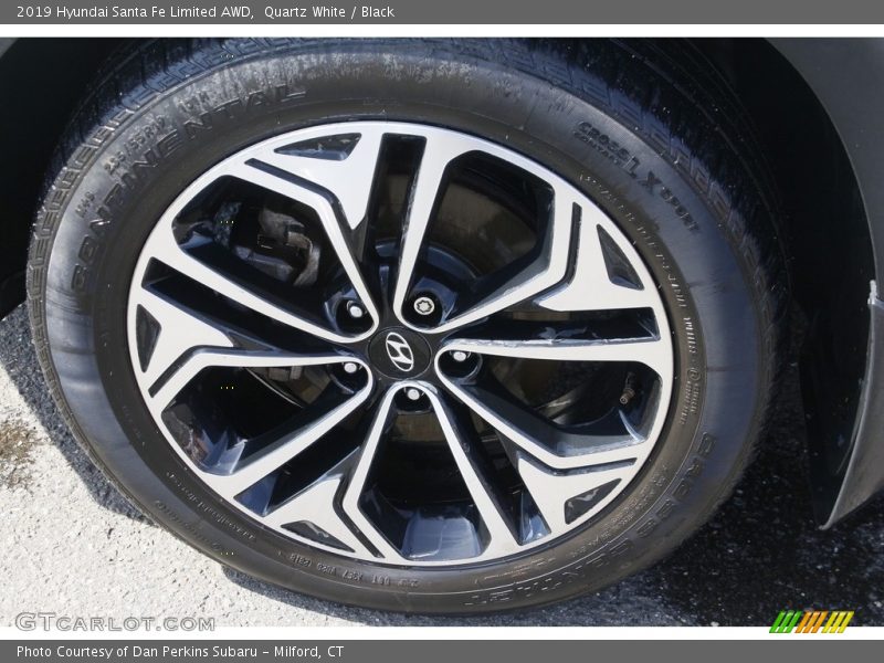 Quartz White / Black 2019 Hyundai Santa Fe Limited AWD