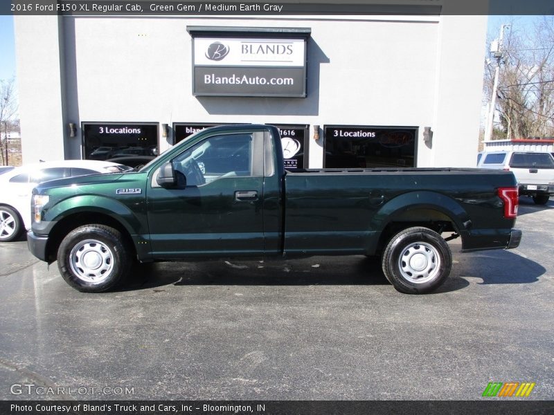 Green Gem / Medium Earth Gray 2016 Ford F150 XL Regular Cab