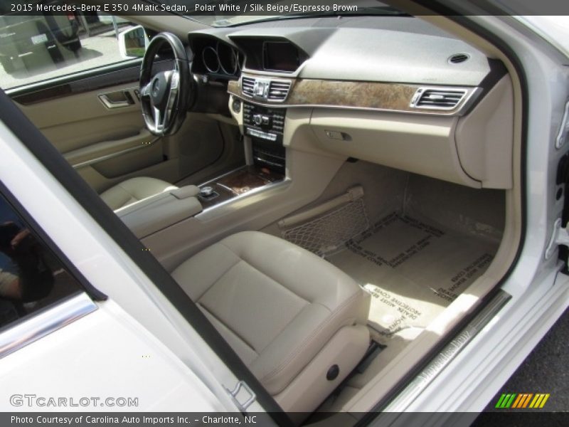 Polar White / Silk Beige/Espresso Brown 2015 Mercedes-Benz E 350 4Matic Sedan