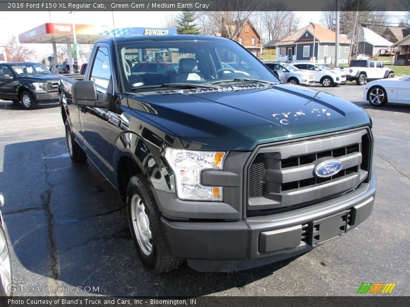 Green Gem / Medium Earth Gray 2016 Ford F150 XL Regular Cab