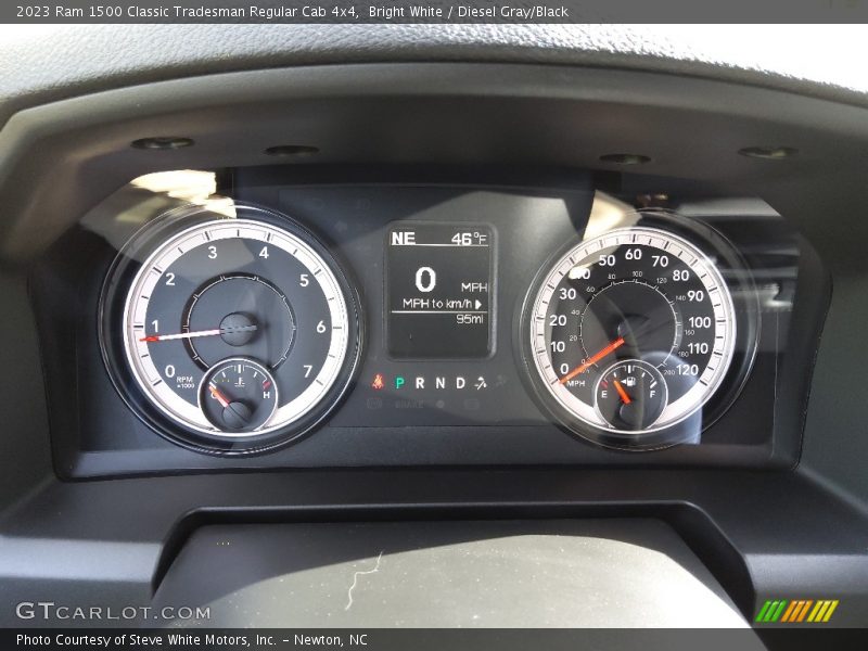 Bright White / Diesel Gray/Black 2023 Ram 1500 Classic Tradesman Regular Cab 4x4
