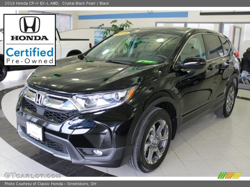 Crystal Black Pearl / Black 2019 Honda CR-V EX-L AWD