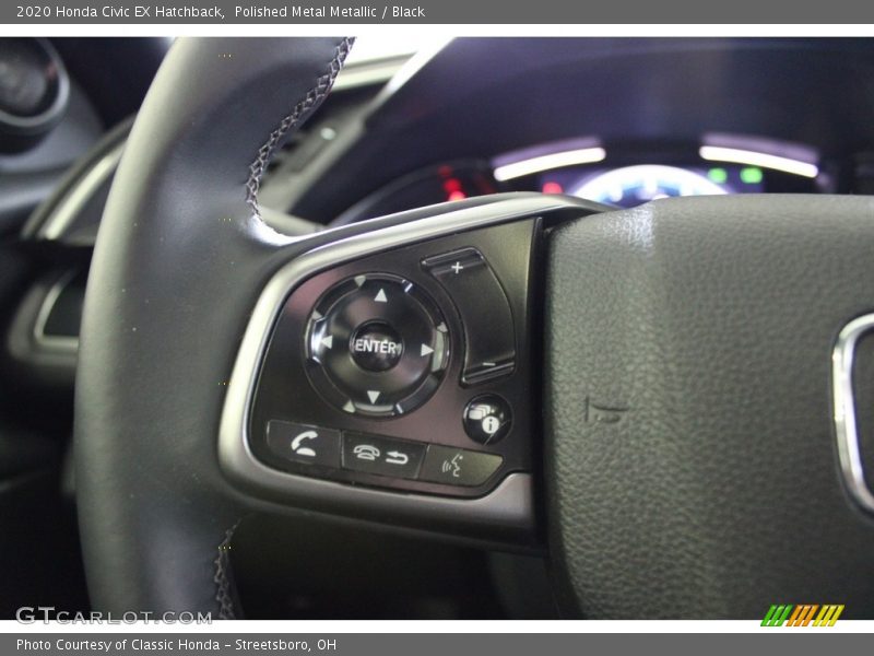 Polished Metal Metallic / Black 2020 Honda Civic EX Hatchback