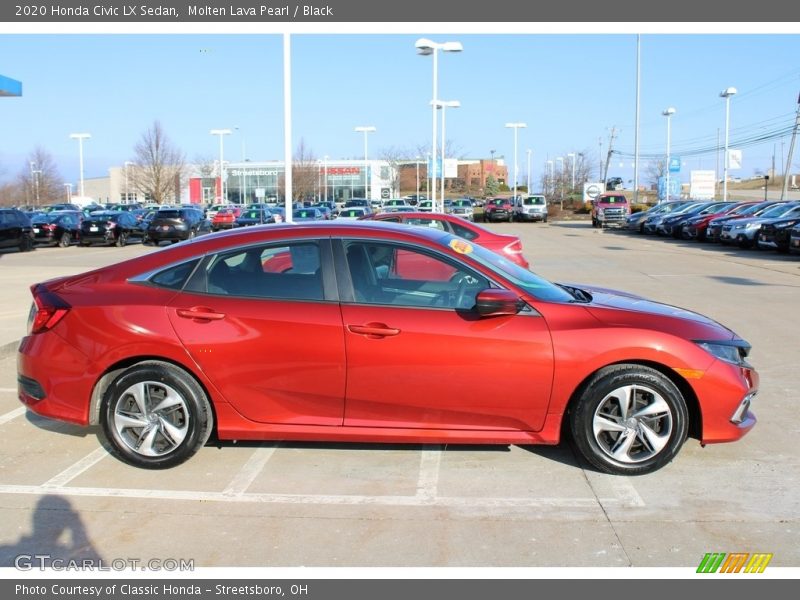 Molten Lava Pearl / Black 2020 Honda Civic LX Sedan