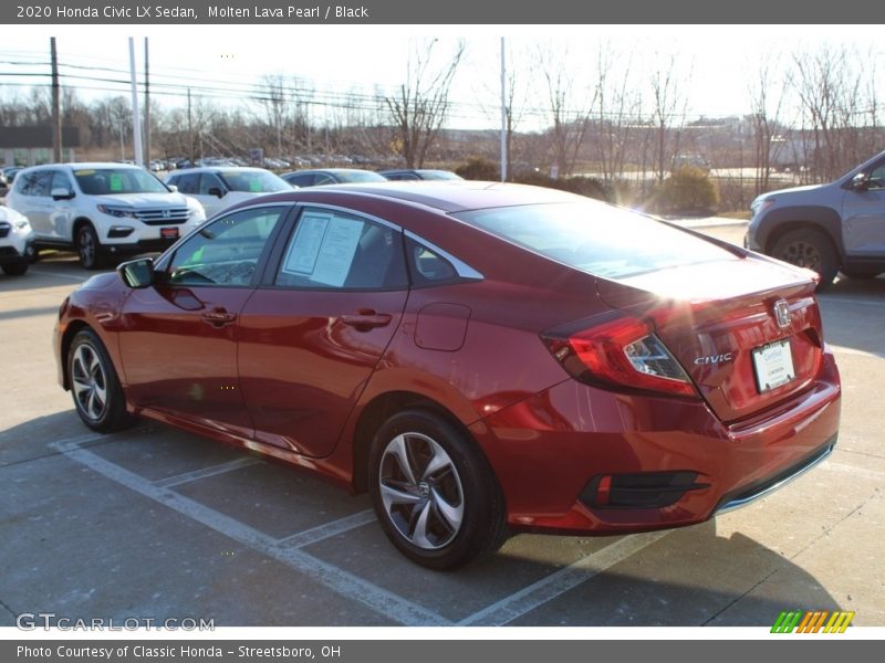 Molten Lava Pearl / Black 2020 Honda Civic LX Sedan