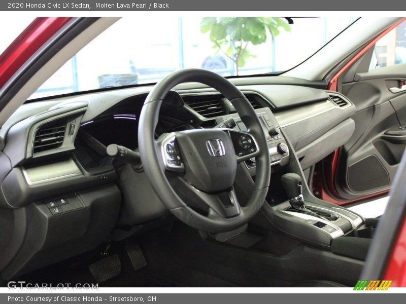Molten Lava Pearl / Black 2020 Honda Civic LX Sedan