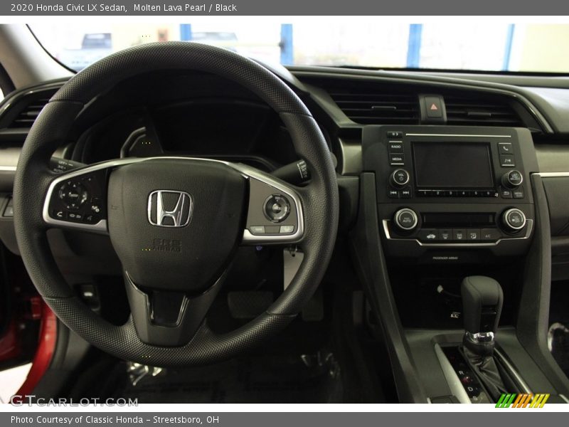 Molten Lava Pearl / Black 2020 Honda Civic LX Sedan