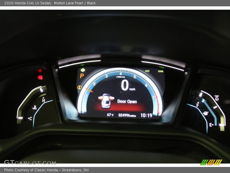 Molten Lava Pearl / Black 2020 Honda Civic LX Sedan