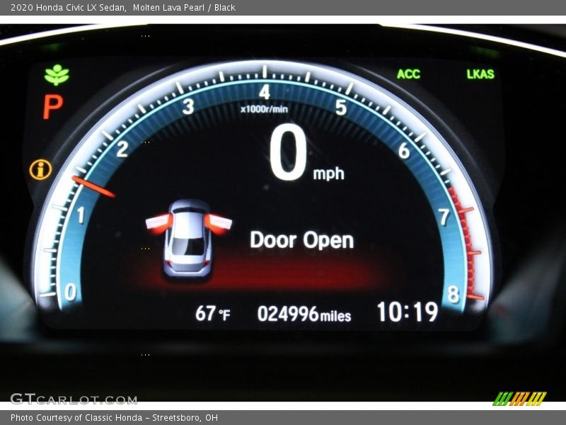 Molten Lava Pearl / Black 2020 Honda Civic LX Sedan