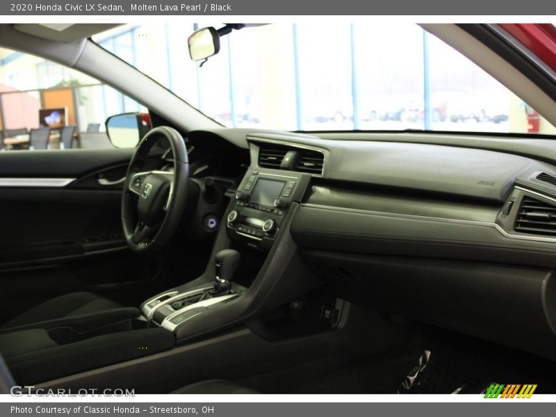 Molten Lava Pearl / Black 2020 Honda Civic LX Sedan