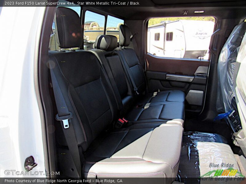 Star White Metallic Tri-Coat / Black 2023 Ford F150 Lariat SuperCrew 4x4