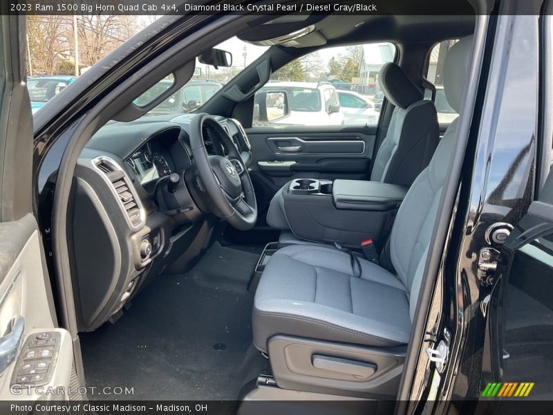 Diamond Black Crystal Pearl / Diesel Gray/Black 2023 Ram 1500 Big Horn Quad Cab 4x4
