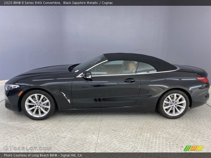 Black Sapphire Metallic / Cognac 2020 BMW 8 Series 840i Convertible