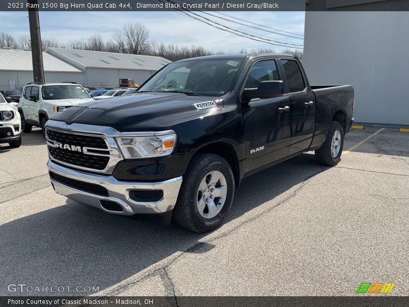 Diamond Black Crystal Pearl / Diesel Gray/Black 2023 Ram 1500 Big Horn Quad Cab 4x4