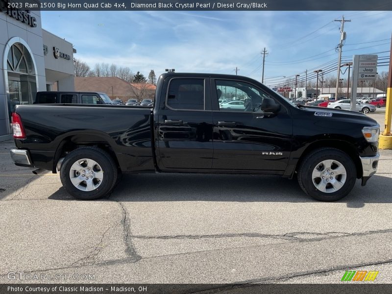 Diamond Black Crystal Pearl / Diesel Gray/Black 2023 Ram 1500 Big Horn Quad Cab 4x4