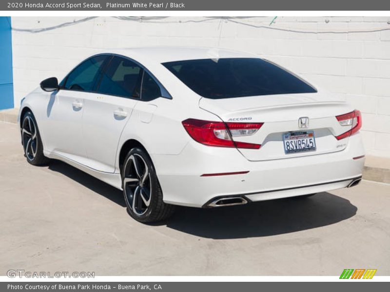 Platinum White Pearl / Black 2020 Honda Accord Sport Sedan