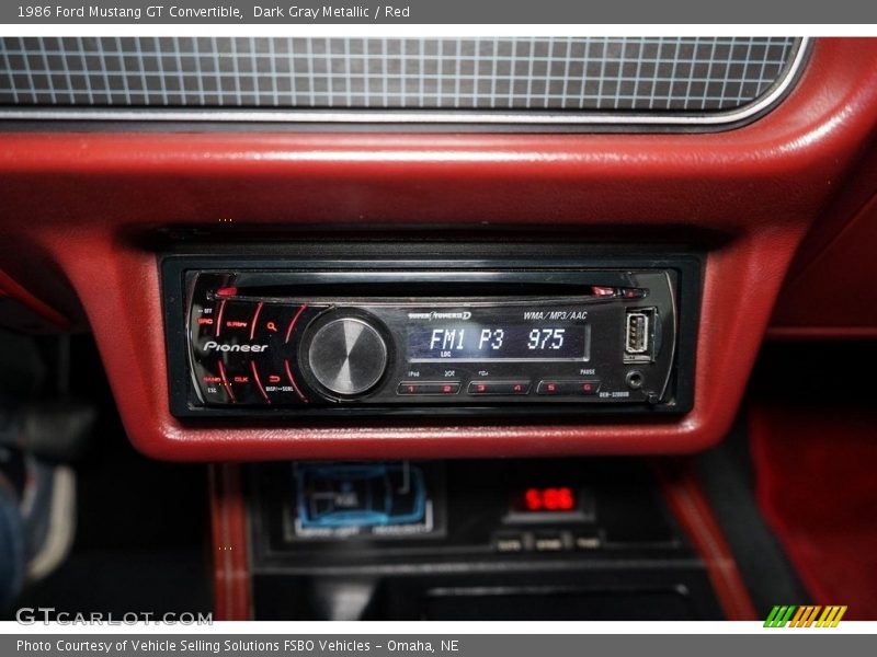 Dark Gray Metallic / Red 1986 Ford Mustang GT Convertible