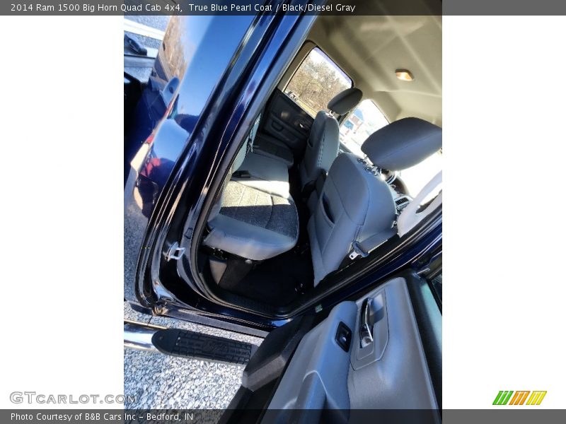 True Blue Pearl Coat / Black/Diesel Gray 2014 Ram 1500 Big Horn Quad Cab 4x4
