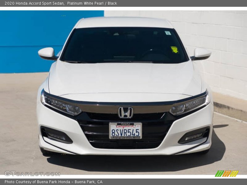 Platinum White Pearl / Black 2020 Honda Accord Sport Sedan