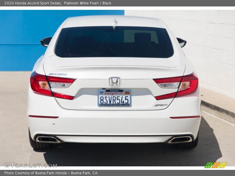 Platinum White Pearl / Black 2020 Honda Accord Sport Sedan