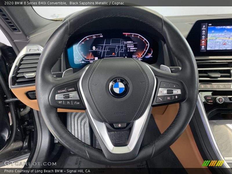 Black Sapphire Metallic / Cognac 2020 BMW 8 Series 840i Convertible