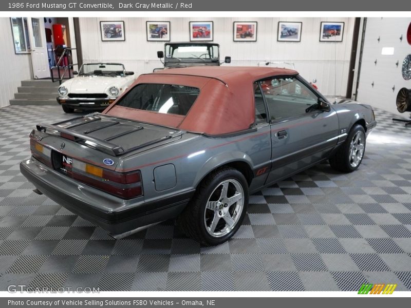 Dark Gray Metallic / Red 1986 Ford Mustang GT Convertible