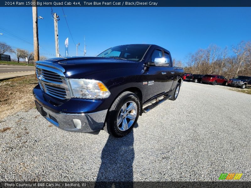 True Blue Pearl Coat / Black/Diesel Gray 2014 Ram 1500 Big Horn Quad Cab 4x4