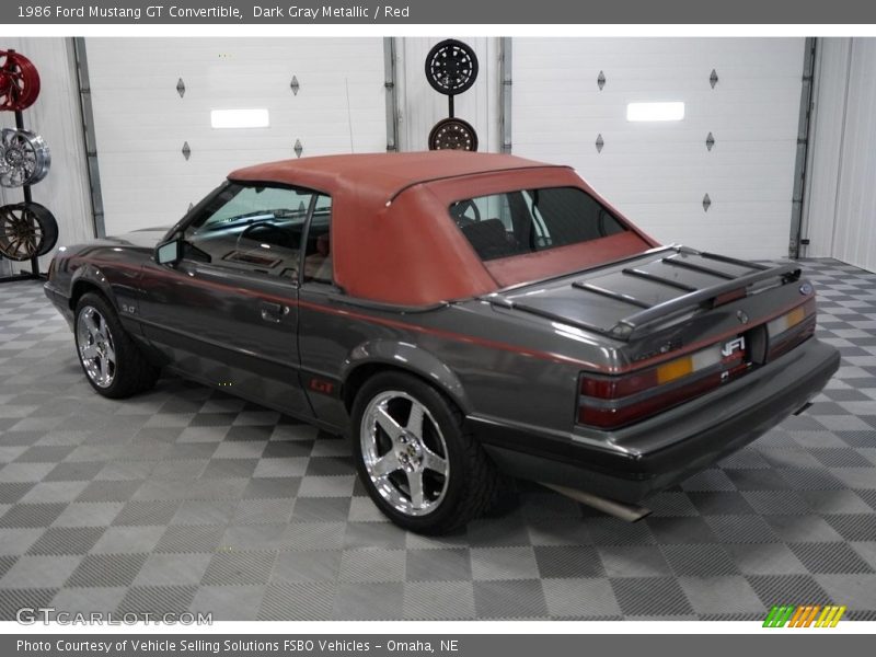 Dark Gray Metallic / Red 1986 Ford Mustang GT Convertible