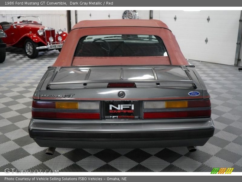 Dark Gray Metallic / Red 1986 Ford Mustang GT Convertible