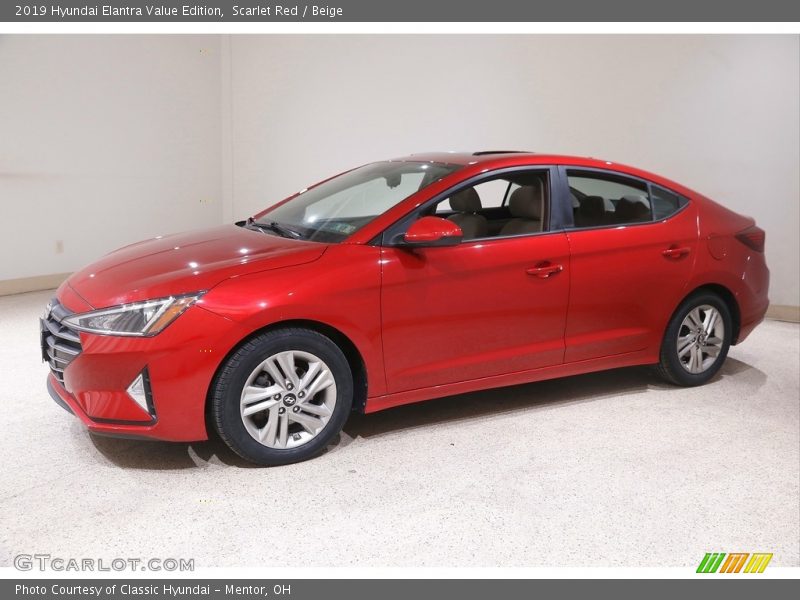 Scarlet Red / Beige 2019 Hyundai Elantra Value Edition