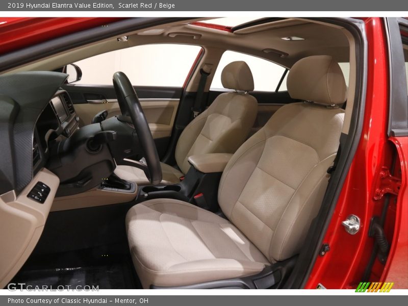 Scarlet Red / Beige 2019 Hyundai Elantra Value Edition