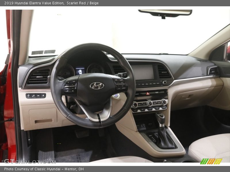 Scarlet Red / Beige 2019 Hyundai Elantra Value Edition
