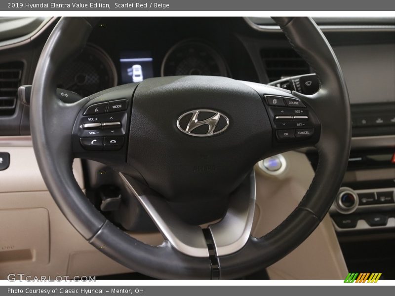 Scarlet Red / Beige 2019 Hyundai Elantra Value Edition