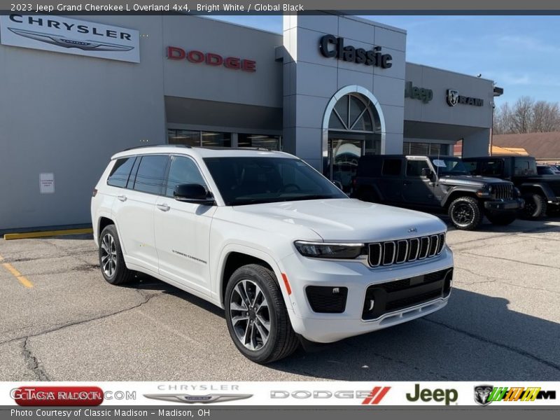 Bright White / Global Black 2023 Jeep Grand Cherokee L Overland 4x4