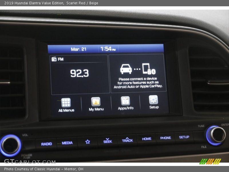 Scarlet Red / Beige 2019 Hyundai Elantra Value Edition
