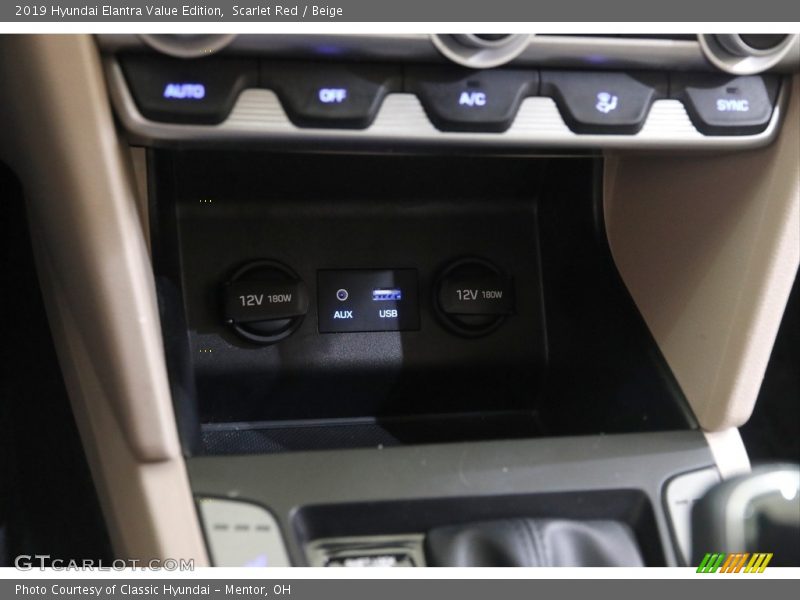 Scarlet Red / Beige 2019 Hyundai Elantra Value Edition