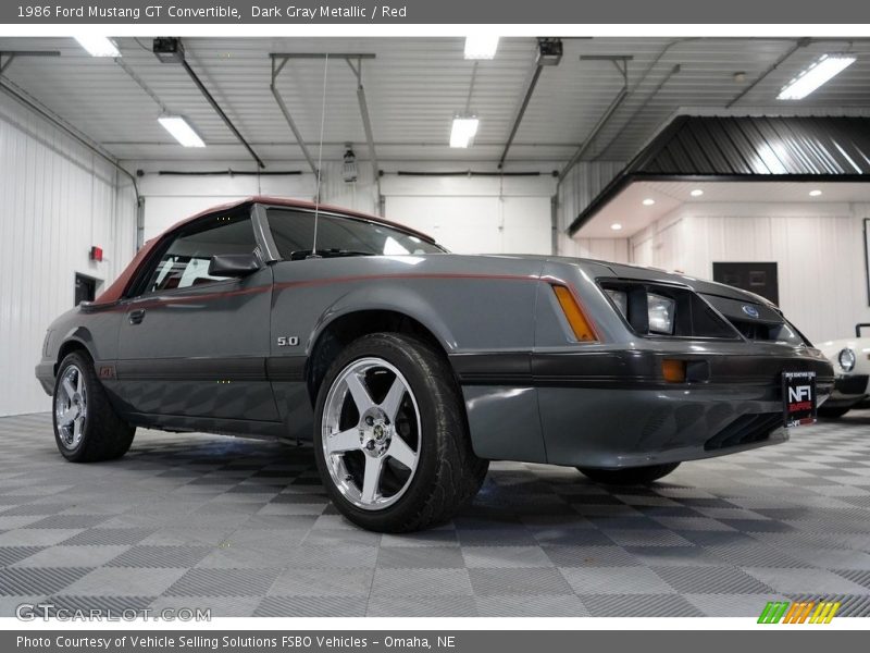 Dark Gray Metallic / Red 1986 Ford Mustang GT Convertible