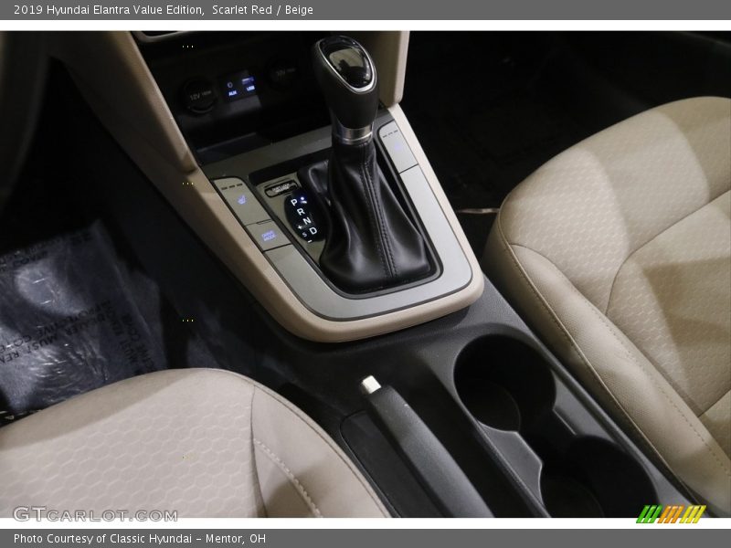 Scarlet Red / Beige 2019 Hyundai Elantra Value Edition