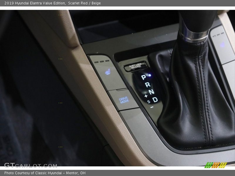 Scarlet Red / Beige 2019 Hyundai Elantra Value Edition