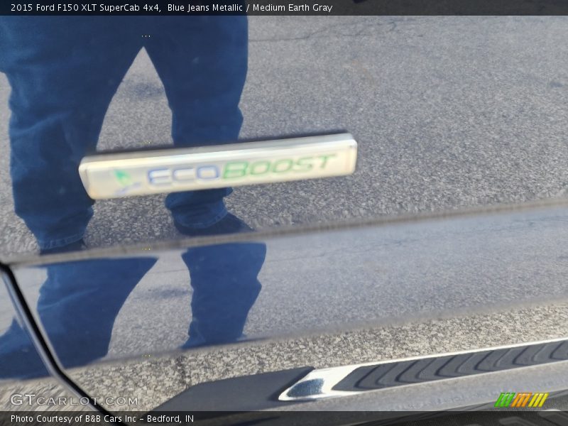 Blue Jeans Metallic / Medium Earth Gray 2015 Ford F150 XLT SuperCab 4x4