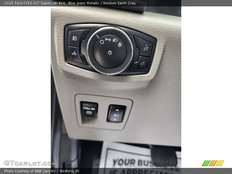 Blue Jeans Metallic / Medium Earth Gray 2015 Ford F150 XLT SuperCab 4x4