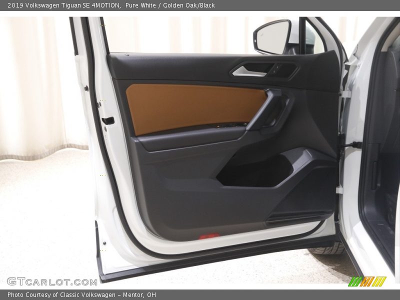 Pure White / Golden Oak/Black 2019 Volkswagen Tiguan SE 4MOTION
