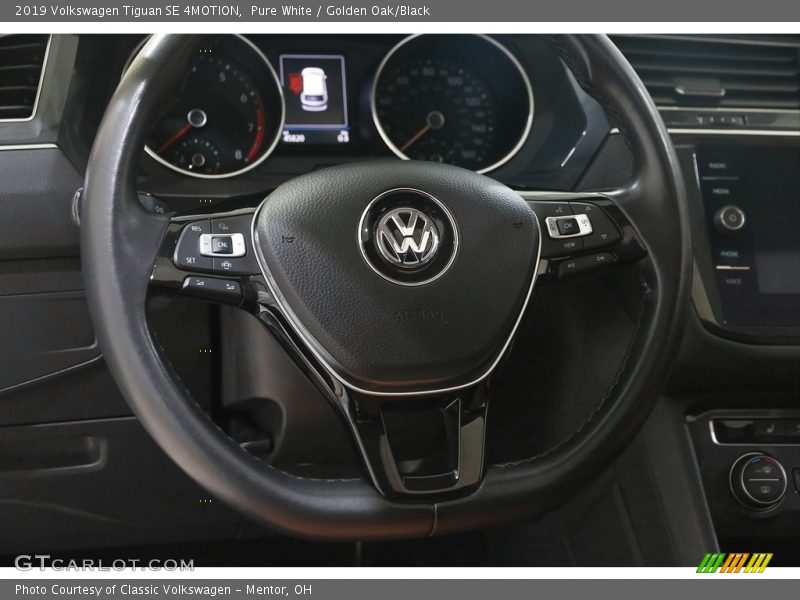 Pure White / Golden Oak/Black 2019 Volkswagen Tiguan SE 4MOTION