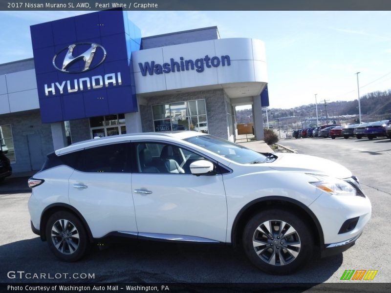Pearl White / Graphite 2017 Nissan Murano SL AWD