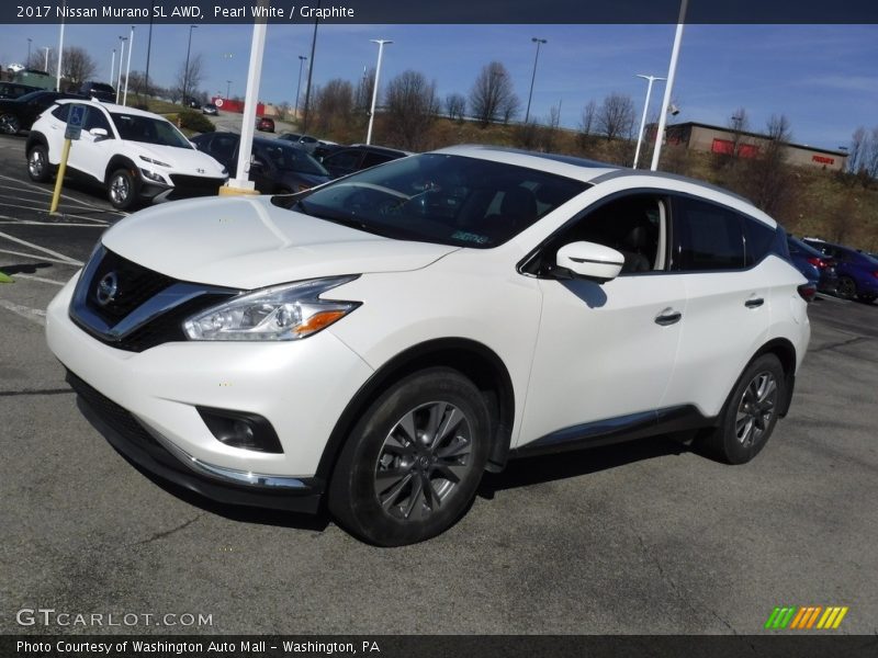 Pearl White / Graphite 2017 Nissan Murano SL AWD
