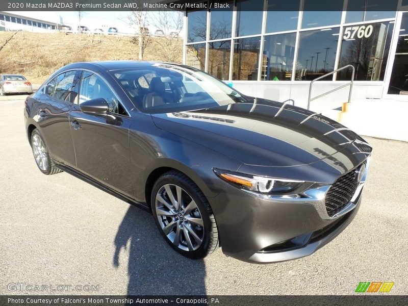 Machine Gray Metallic / Black 2020 Mazda MAZDA3 Premium Sedan AWD